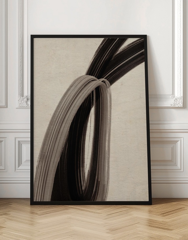 Olive et Oriel - Brownstrokes No 1 by Treechild Art Print