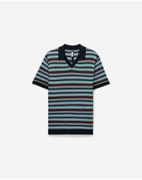 Calibre - Striped Rib Polo Navy
