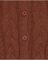 Petal & Pup - Nika Cable Knit Cardigan - Brown