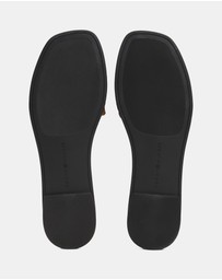 Tommy Hilfiger - Logo Strap Metallic Mules - Women's