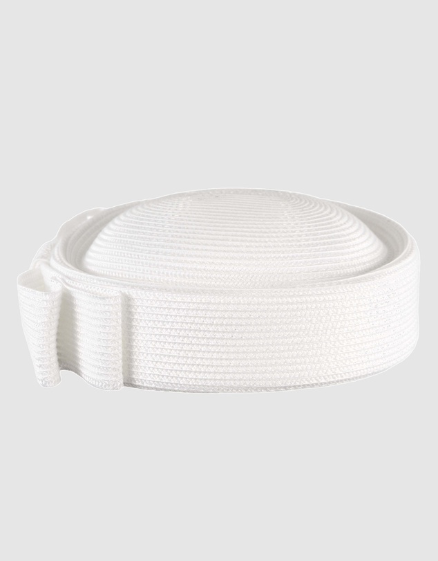 Max Alexander - White Braid Pillbox Hat