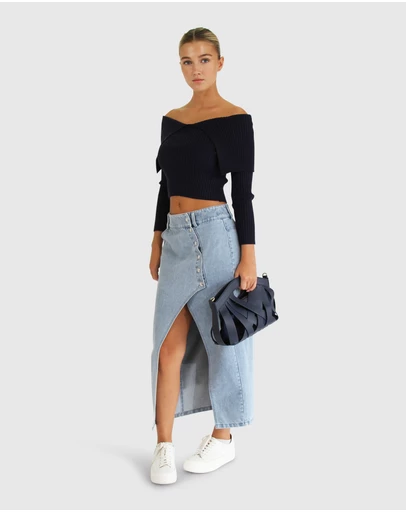 Belle & Bloom - More Than Words Collared Knit Top