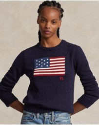 Polo Ralph Lauren - Flag Cotton Crewneck Sweater - ICONIC EXCLUSIVE