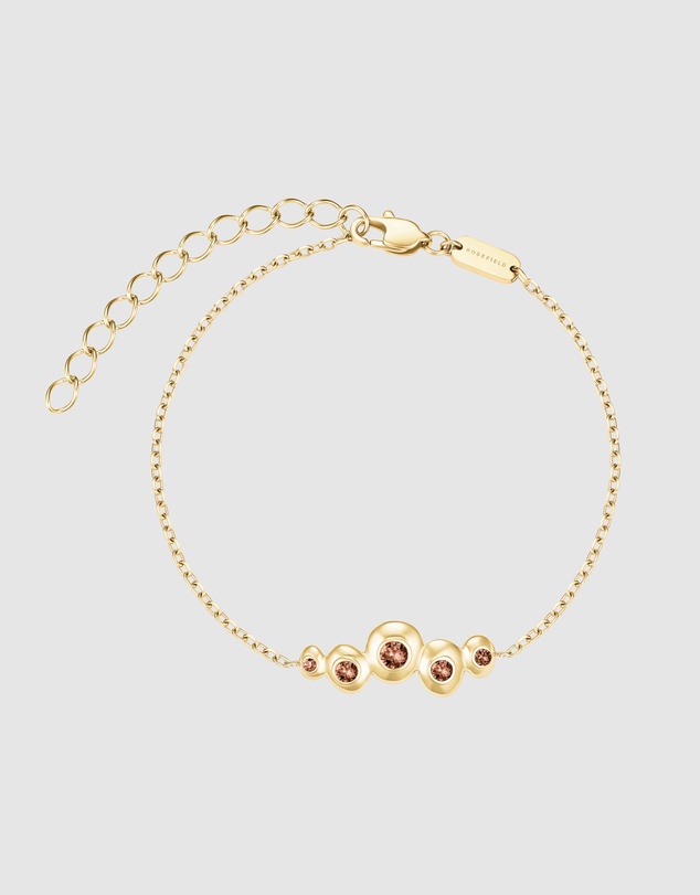 Rosefield - Mocha Crystal Gold-Tone Bracelet