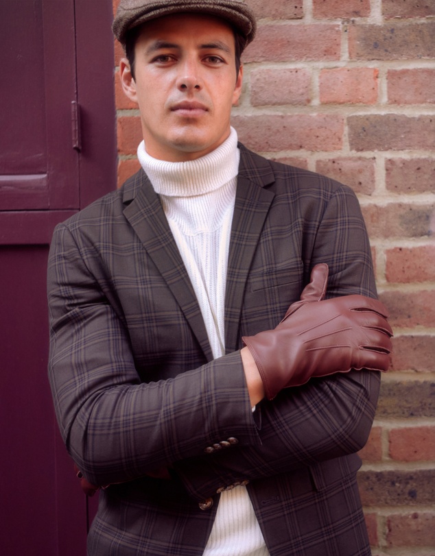 DENTS - Officers Classic Leather Gloves w 100% Wool Lining