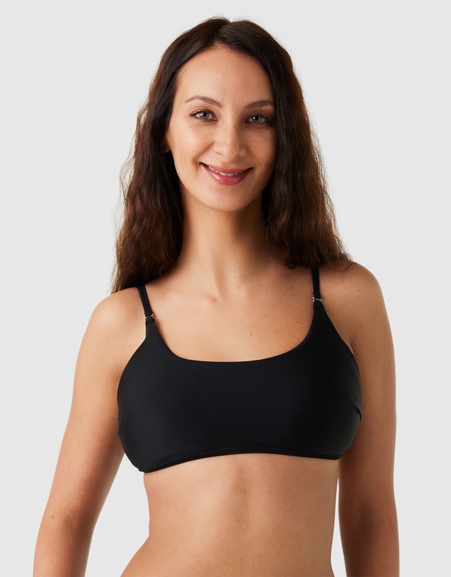 Modest Mermaid - Thin Strap Swimming Crop Top SPF50+