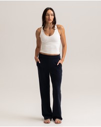 HyperLuxe The Label - Straight Leg Leisure Pant