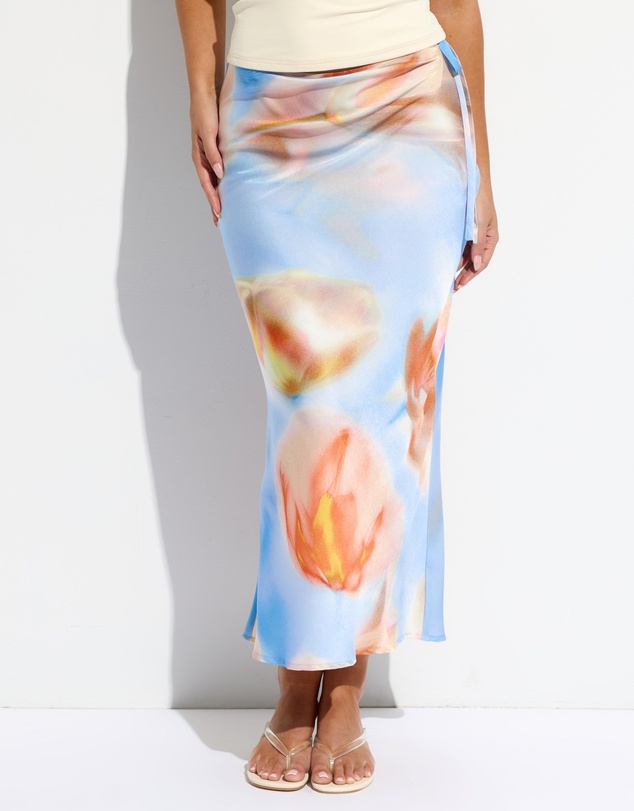 Dazie - Sieran Satin Midi Skirt
