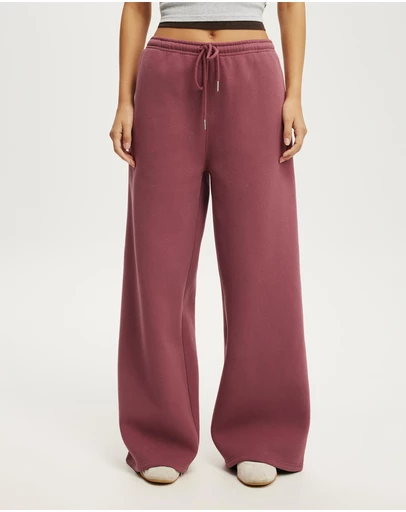 Cotton On Body Active - Plush Tie Waist Wide Leg Sweatpant