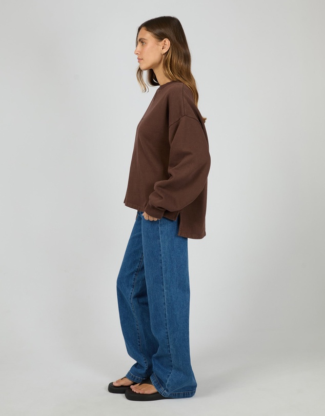 All About Eve - Aae Washed Box Crew Brown