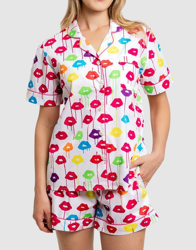 Sant And Abel - Women's Drawbertson Drippy Lips Short PJ Set