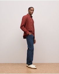 Trenery - Cotton Jersey Crew T-shirt in Auburn