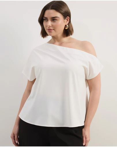 Atmos&Here Curvy - Willow Off Shoulder Top
