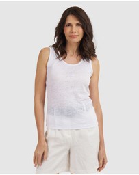 CAMIXA - Tecla Linen Jersey Top