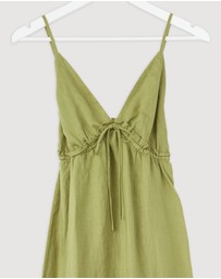 Revibe - Repaired AERE Jaylah Linen Slip Dress