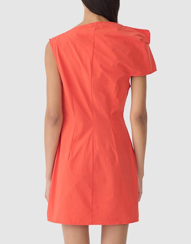 Bassike - Crushed Cotton Shoulder Dress