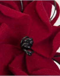 Max Alexander - Felt Red Flower Winter Racing Fascinator