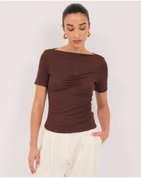 Calli - Astor Gathered SS Top