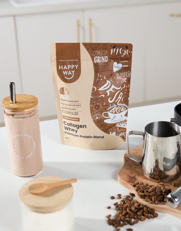 Happy Way - Coffee Collagen Whey Protein Powder