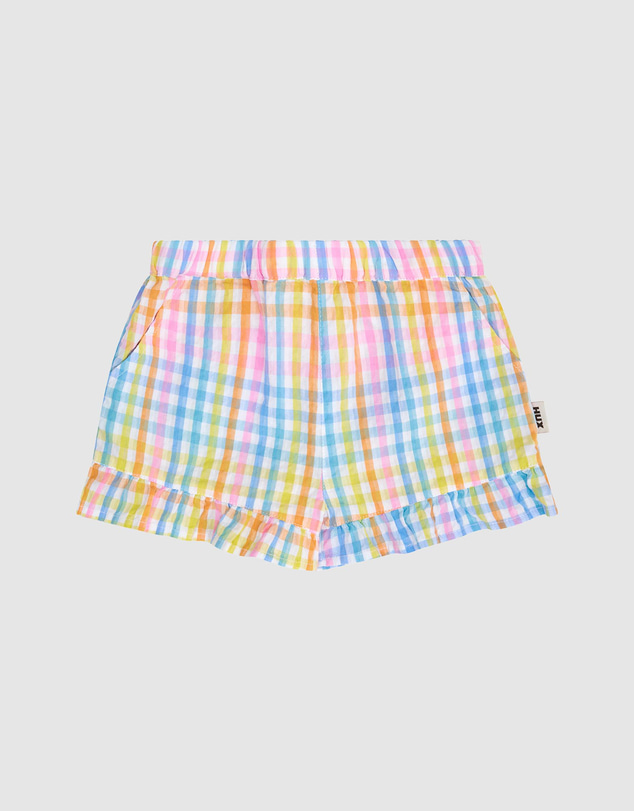 Huxbaby - Rainbow Check Lace Frill Skort - ICONIC EXCLUSIVE - Babies-Kids