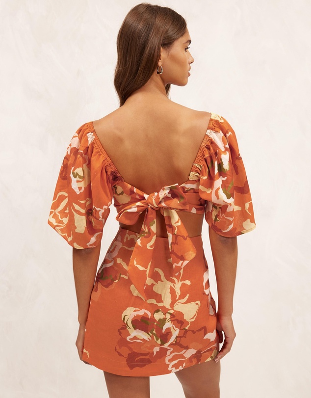 AERE - Tie Back Short Sleeve Top