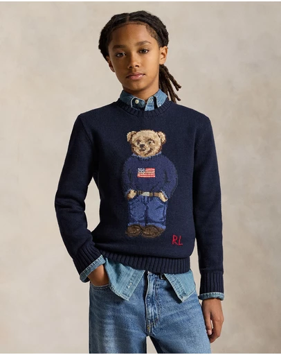 Polo Ralph Lauren - Polo Bear Cotton Sweater - Teens
