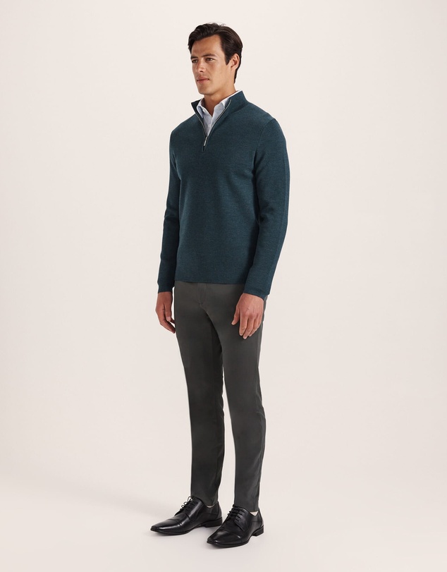SABA - Franklin Quarter Zip Wool Knit Polo