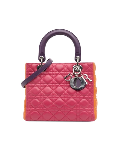 Pre-Loved by Azura Reborn - Pre-Loved Medium Tricolor Lambskin Cannage Lady Dior