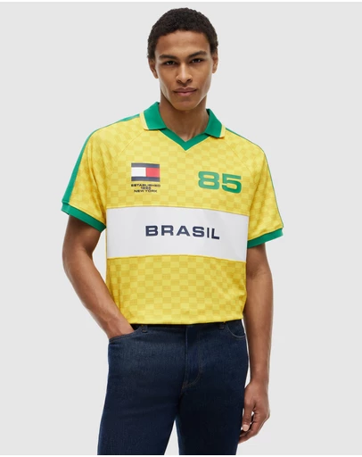 Tommy Hilfiger - Geometric Flag Print SS Rugby Shirt