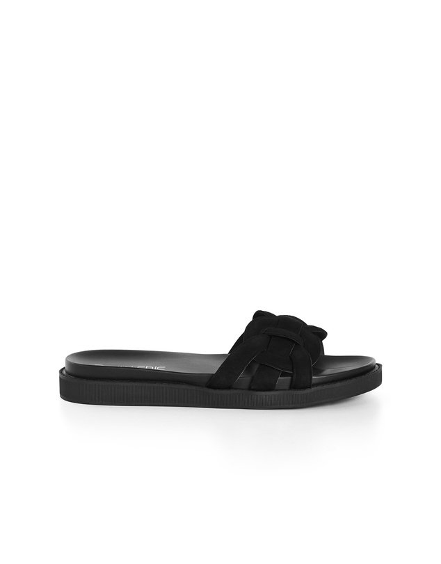 City Chic - Wide Fit Star Weave Slide
