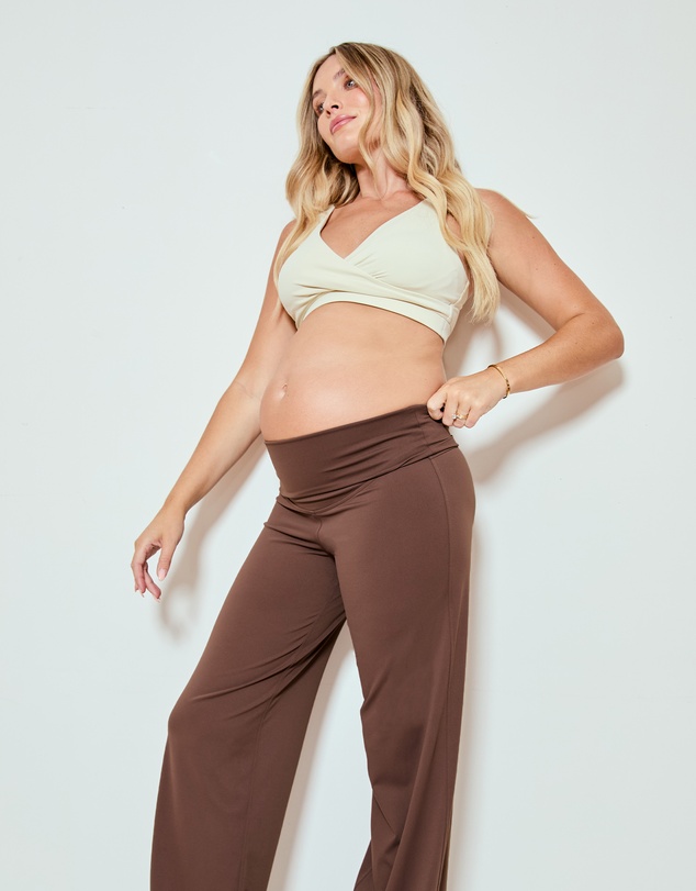 Soon Maternity - Wide Leg Overbelly Leggings