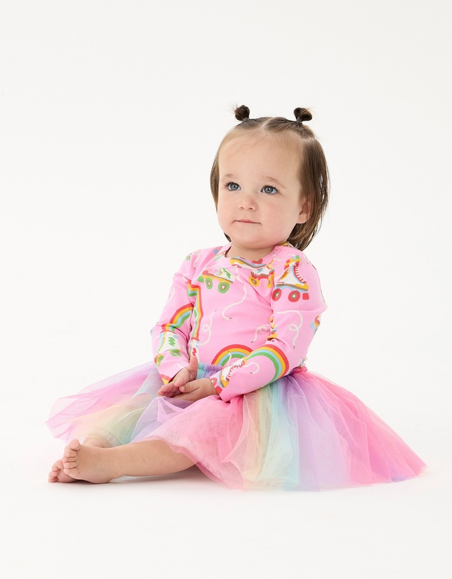 Rock Your Baby - Let The Good Times Roll Circus Frill Bodysuit Dress