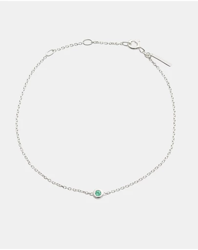 Kirstin Ash - Petite Birthstone Bracelet May Emerald