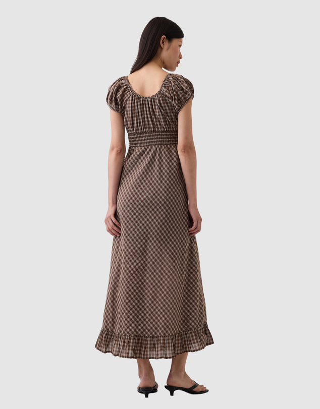 GAP - SS V-Neck Button Maxi Dress