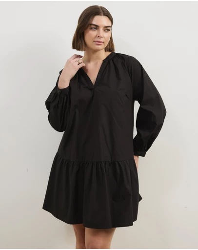 Atmos&Here Curvy - Tilly Volume Sleeve Mini Dress