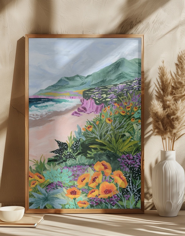 Olive et Oriel - Coastal Bluffs by Sarah Gesek Art Print