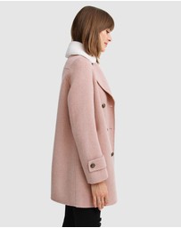 Belle & Bloom - Liberty Sherpa Collar Wool Blend Coat