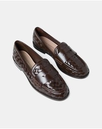 Loeffler Randall - Rachel Woven Leather Loafers