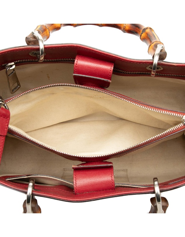 Pre-Loved by Azura Reborn - Pre-Loved Medium Calfskin Blooms Bamboo Shopper Satchel