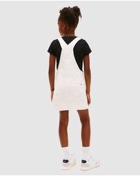 Tommy Hilfiger - Heritage Logo Pocket Denim Dungaree Dress - Kids