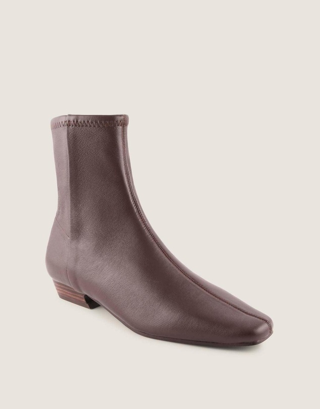 Shelly Shen - Carmen Heel Ankle Boots Brown Leather