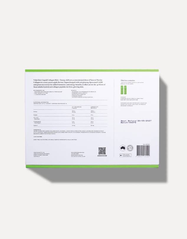 Vida Glow - Liquid Collagen Skin + Energy Green Apple