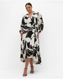 City Chic - Enthral Me Print Maxi Dress