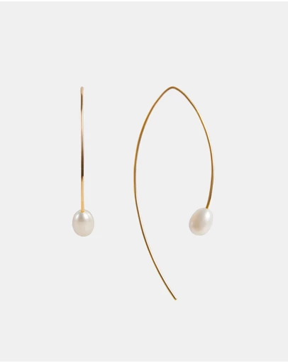 FAIRLEY - Pearl Curve Earrings