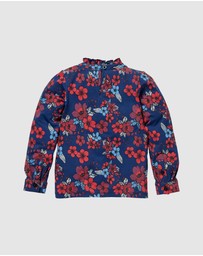 Quapi - Kellen Long Sleeve Floral Top - Kids-Teens