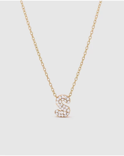 Seed Heritage - Initial Jewel Bubble Necklace