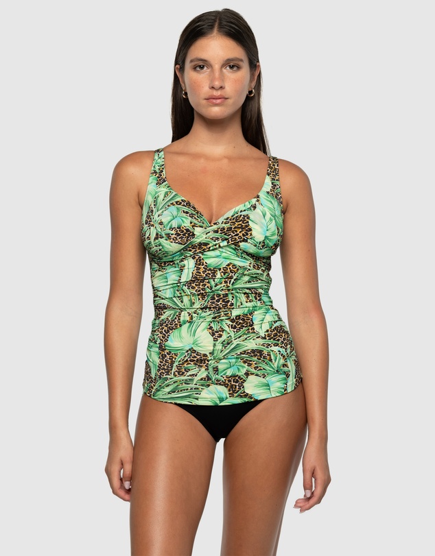 Nip Tuck Swim - Exotic Eden Louise Multifit Ruched Front Tankini Top
