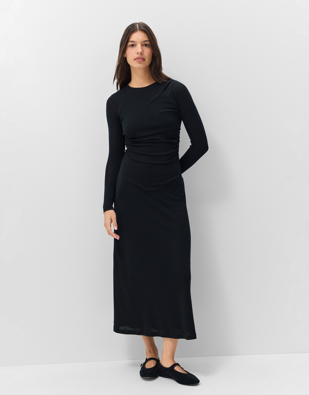 UNISON - Merino Drape Detail Dress