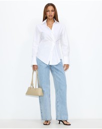 Dazie - Em Asymmetrical Button Up Shirt