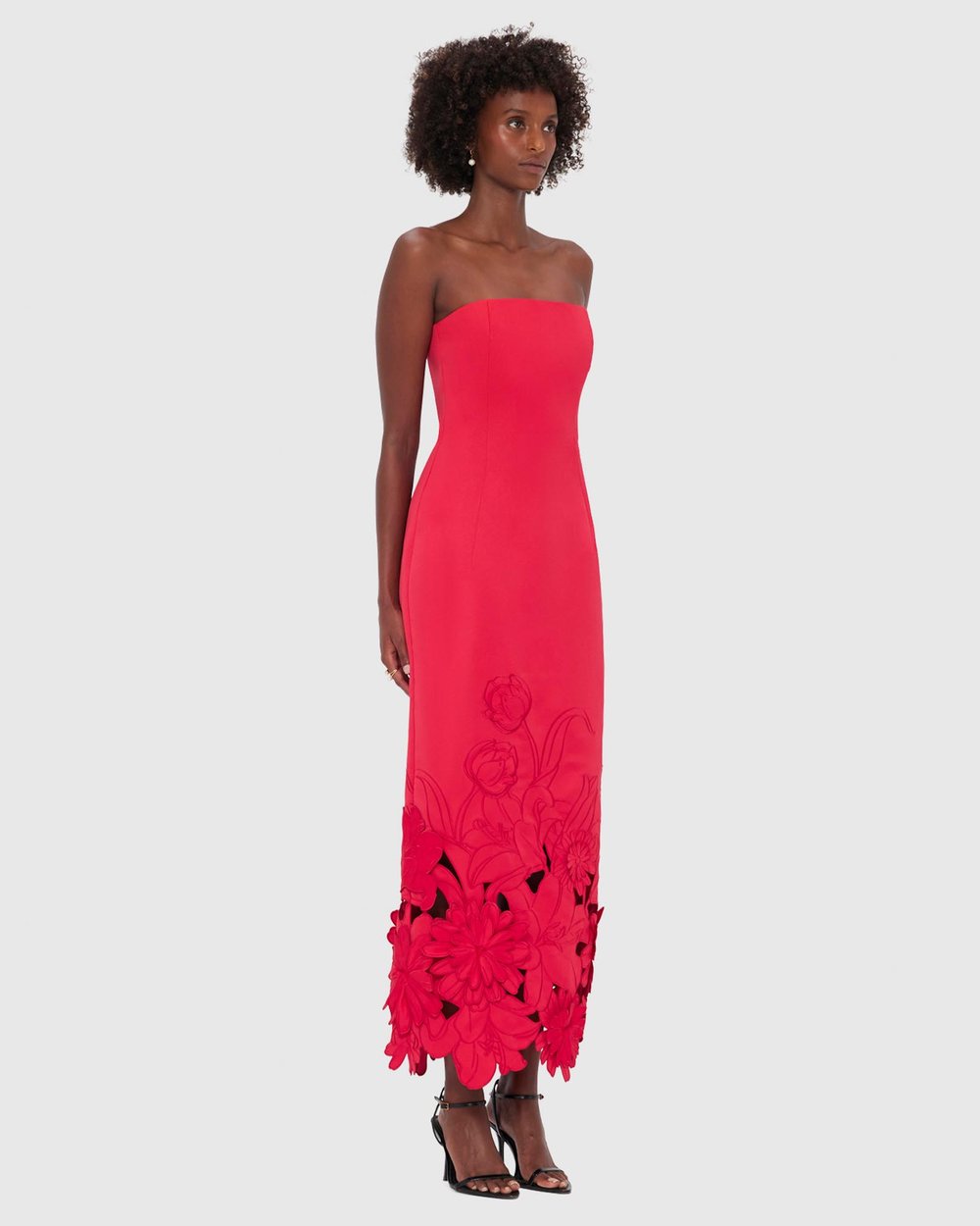 chinese dress ladies Rayna Appliqué Floral Maxi Dress main image 1